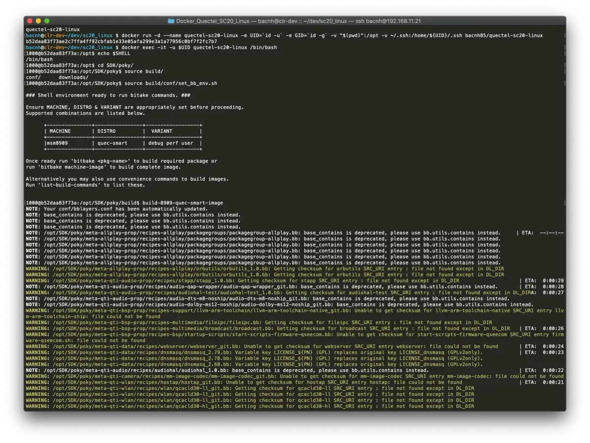 How-To Build Quectel SC20 Linux Using Docker